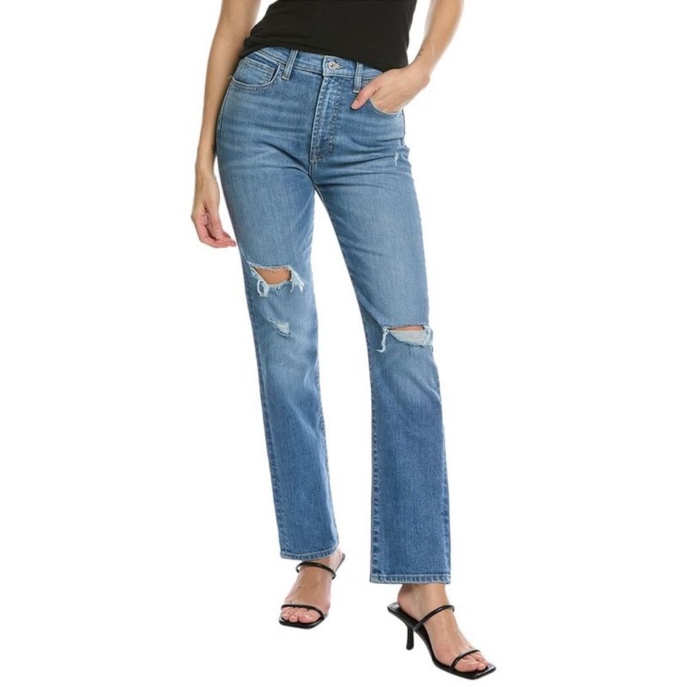 NWT 7 For All Mankind Dream Easy Slim Jean SIZE 26 white flower print on back